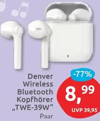Budni Denver Wireless Bluetooth Kopfhörer „TWE-39W" Angebot