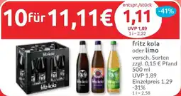 Budni fritz kola oder limo Angebot
