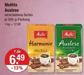 V Markt Melitta harmonie oder auslese Angebot