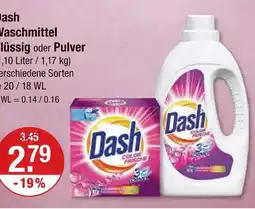 V Markt Dash waschmittel flüssig oder pulver Angebot