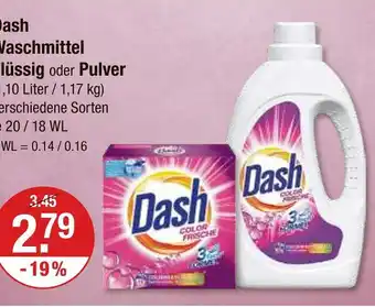 V Markt Dash waschmittel flüssig oder pulver Angebot