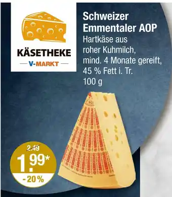 V Markt Käsetheke v-markt schweizer emmentaler aop Angebot