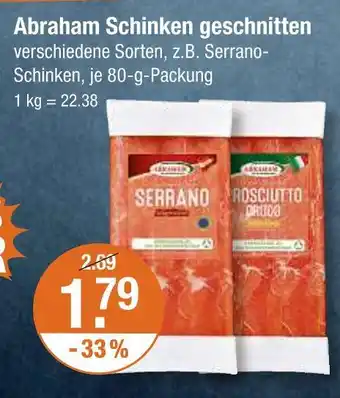 V Markt Abraham schinken geschnitten Angebot