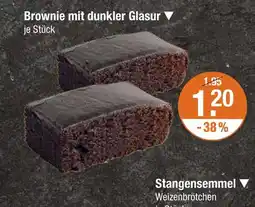 V Markt Brownie mit dunkler glasur Angebot