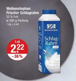 V Markt Weihenstephan frischer schlagrahm Angebot