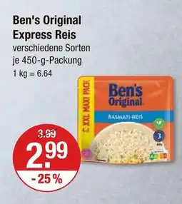 V Markt Ben's original express reis Angebot