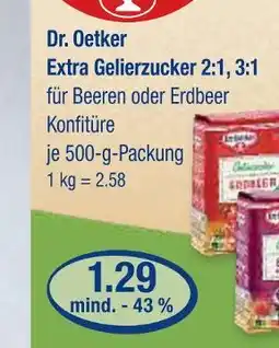 V Markt Dr. oetker extra gelierzucker 2:1, 3:1 Angebot