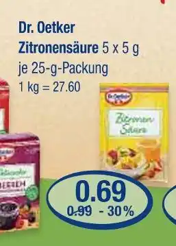 V Markt Dr. oetker zitronensäure Angebot