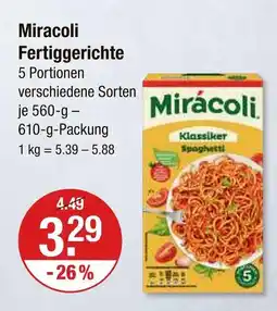V Markt Miracoli fertiggerichte Angebot