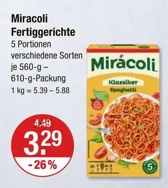 V Markt Miracoli fertiggerichte Angebot