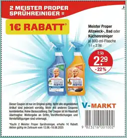 V Markt Meister proper allzweckreiniger Angebot