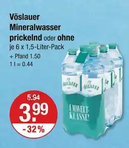 V Markt Vöslauer mineralwasser prickelnd Angebot