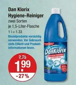 V Markt Dan klorix hygiene-reiniger Angebot