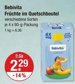 V Markt Bebivita früchte im quetschbeutel Angebot