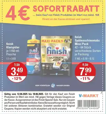 V Markt Finish klarspüler Angebot