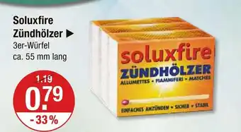 V Markt Soluxfire zündhölzer Angebot