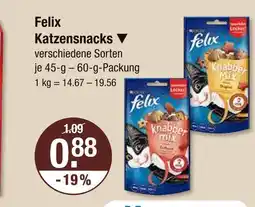 V Markt Felix katzensnacks Angebot