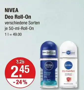 V Markt Nivea deo roll-on Angebot