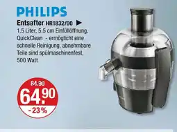 V Markt Philips entsafter Angebot