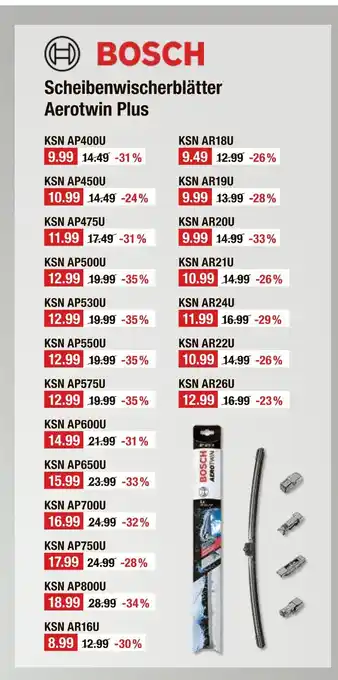 V Markt Bosch scheibenwischerblätter aerotwin plus Angebot