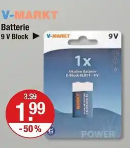 V Markt V-markt batterie 9 v block Angebot