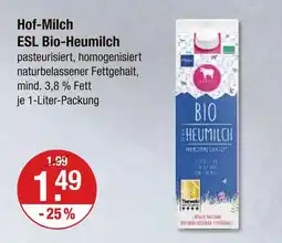 V Markt Hof-milch esl bio-heumilch Angebot