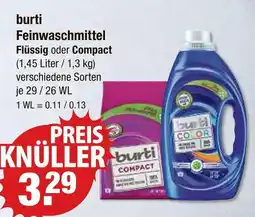 V Markt Burti feinwaschmittel flüssig oder compact Angebot