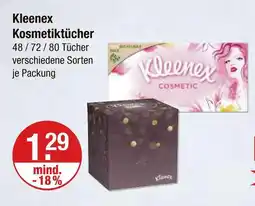 V Markt Kleenex kosmetiktücher Angebot