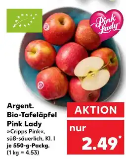 Kaufland Pink lady argent. bio-tafeläpfel Angebot