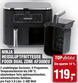 Handelshof Ninja heissluftfritteuse foodi dual zone af300eu Angebot