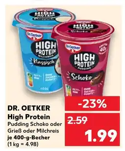 Kaufland Dr. oetker high protein pudding schoko Angebot