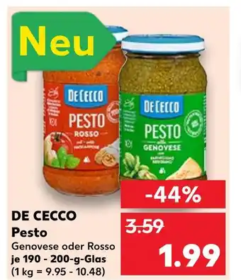Kaufland De cecco pesto genovese Angebot