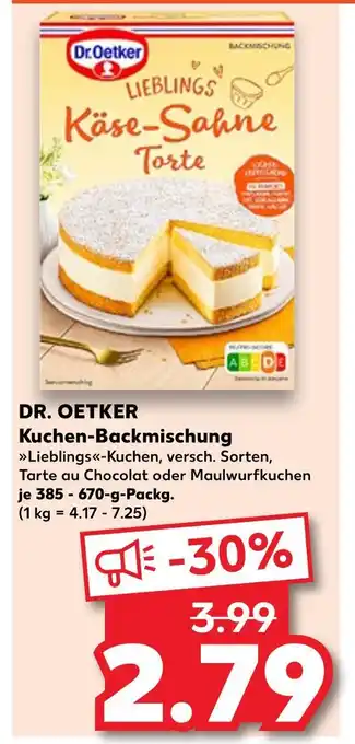 Kaufland Dr. oetker kuchen-backmischung Angebot