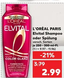 Kaufland L'oréal paris elvital shampoo Angebot