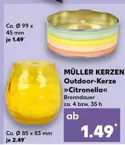Kaufland Müller kerzen outdoor-kerze citronella Angebot
