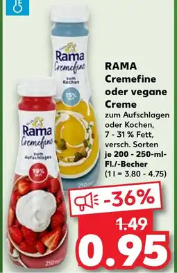 Kaufland Rama cremfine oder vegane creme Angebot