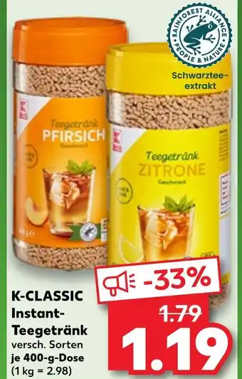 Kaufland K-classic instant-tegetränk pfirsich Angebot