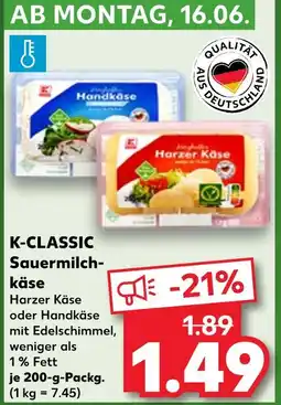 Kaufland K-classic harzer käse oder handkäse Angebot