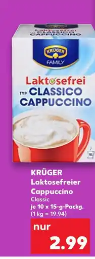 Kaufland Krüger laktosefreier cappuccino classic Angebot