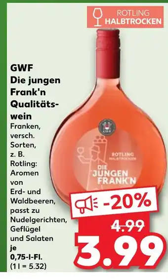 Kaufland Gwf die jungen frank'n qualitätswein Angebot