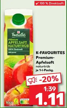 Kaufland K-favourites premium-apfelsaft naturtrüb Angebot