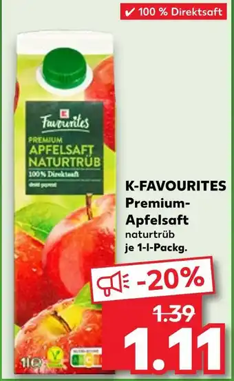 Kaufland K-favourites premium-apfelsaft naturtrüb Angebot
