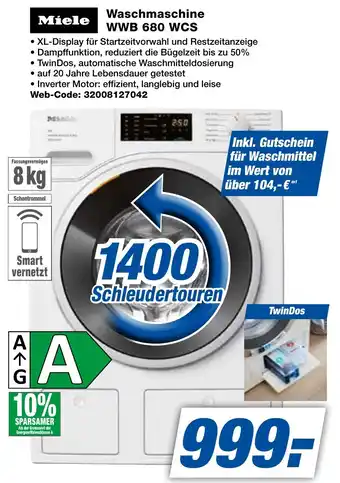 expert Techno Land Miele Waschmaschine WWB 680 WCS Angebot