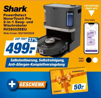 expert Techno Land Shark PowerDetect NeverTouch Pro 2-in-1 Saug- und Wischroboter RV2800ZEEU Angebot