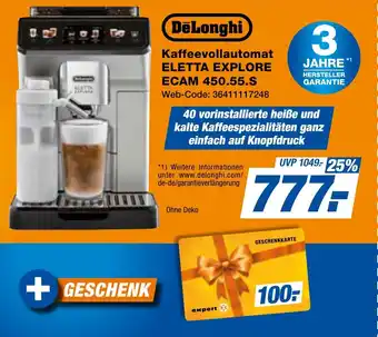 expert Techno Land DeLonghi Kaffeevollautomat ELETTA EXPLORE ECAM 450.55.S Angebot