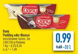 diska Dany Pudding oder Mousse Angebot