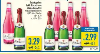 diska Rotkäppchen Sekt, Fruchtsecco oder Alkoholfrei Angebot