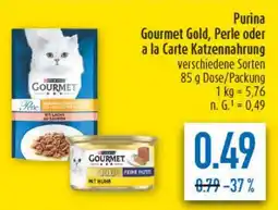 diska Purina Gourmet Gold, Perle oder a la Carte Katzennahrung Angebot