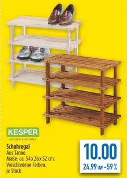 diska KESPER Schuhregal Aus Tanne. Angebot