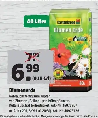 Hagebau Blumenerde 40L Angebot